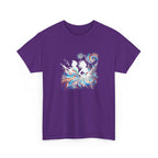 Silhouette Musicians Tee - Artistic Swirl Music Graphic Shirt