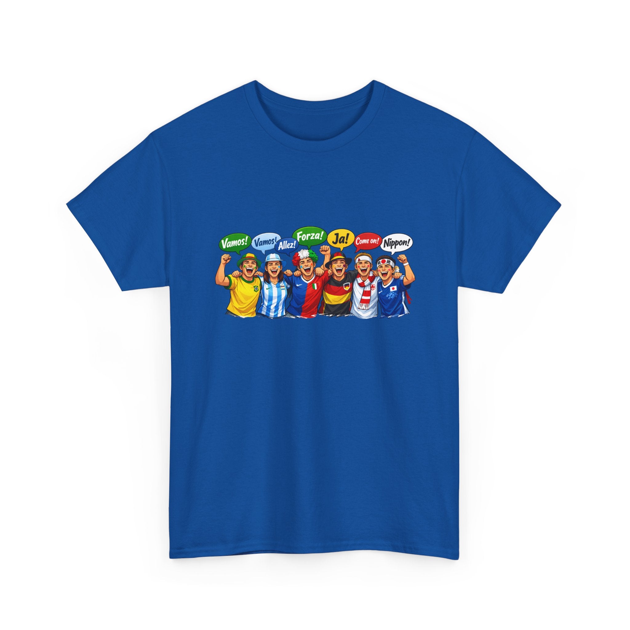 Soccer Fans Group Graphic Tee — World Cup Multinational Fans Shirt