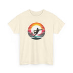 Football Soccer Silhouette Tee — Retro Sunset Soccer T-Shirt