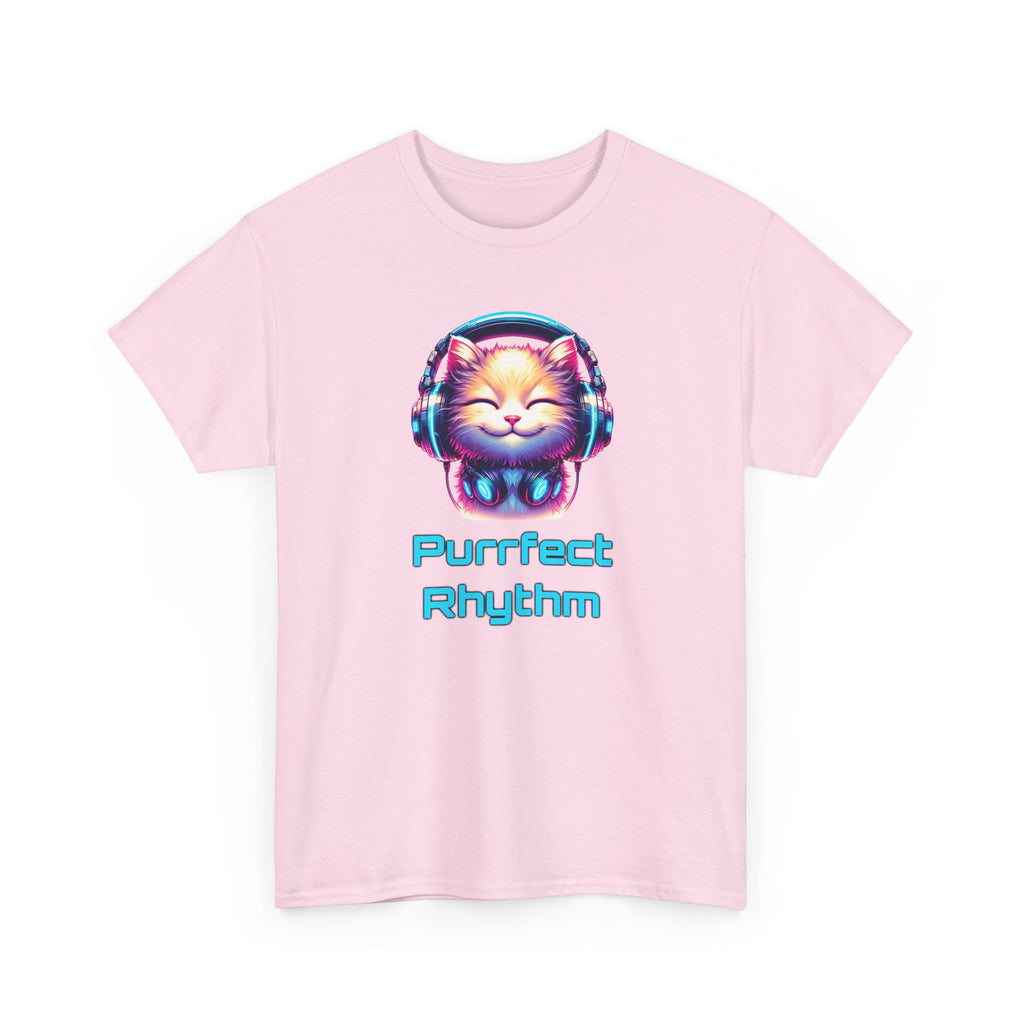 Purrfect Rhythm Tee — Cute Cat DJ Graphic T-Shirt