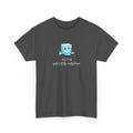 a melting ice cube cartoon character with the text 'it's cool. just a little meltdown.'