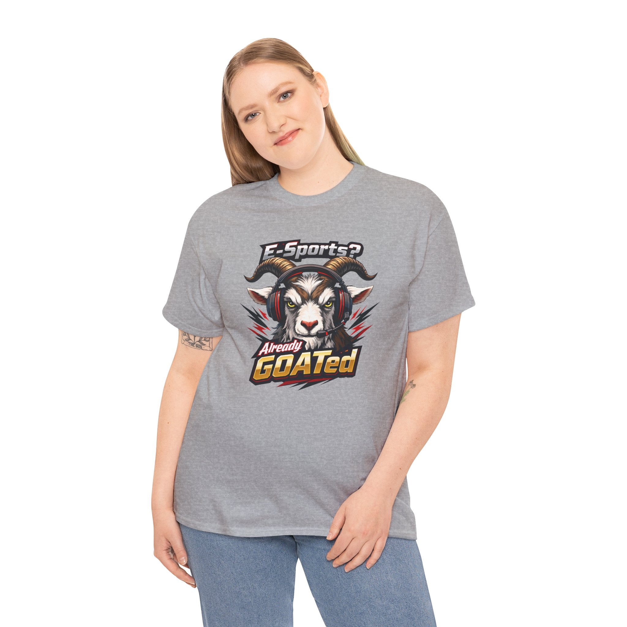 GOATed Esports T-Shirt – “Already GOATed” Sports Fan Graphic Tee