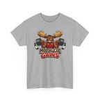 Moose-Cle Gains Tee — Funny Moose Weightlifting Gym Shirt