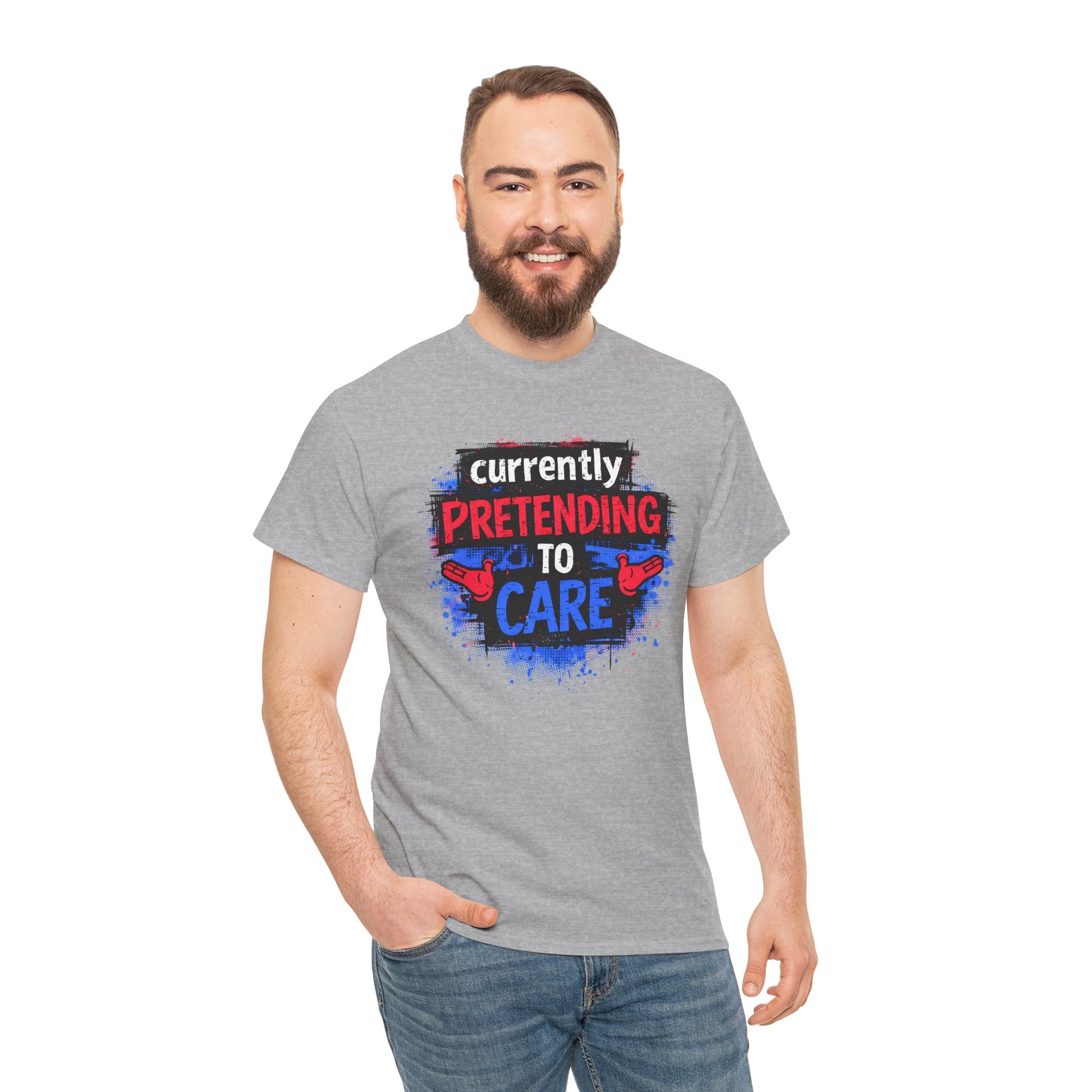 Currently Pretending to Care Funny Sarcastic T-Shirt