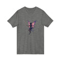 Fairy Silhouette V-Neck Tee — Purple Butterfly Fairy Graphic Shirt