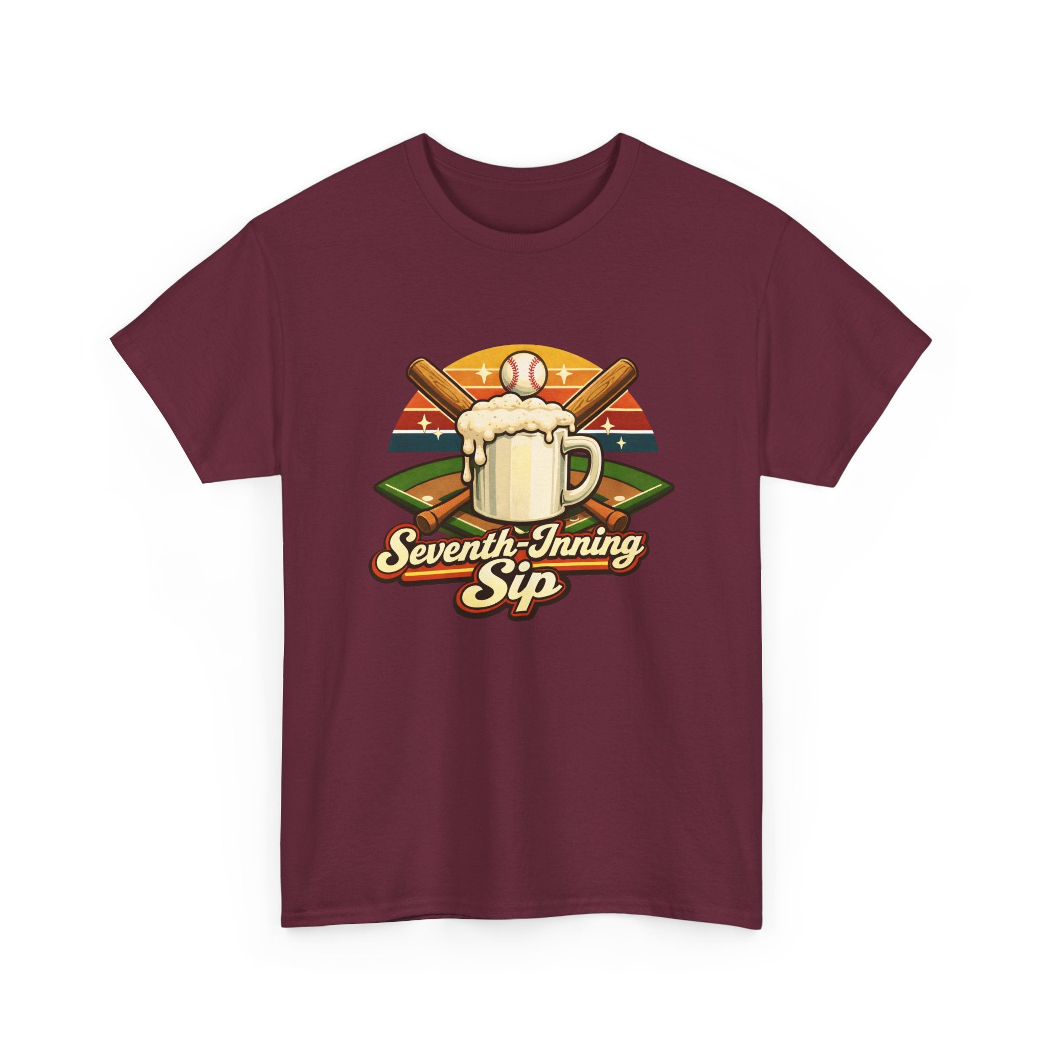 Seventh-Inning Sip Baseball Beer T-Shirt