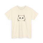 Cat Face Graphic Tee – Cute Minimalist Kitten T-Shirt