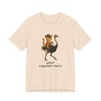 Cat Cowboy Riding Ostrich T-Shirt – Whimsical Western Animal Tee