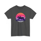 Woman Ride Horse Sunset T-Shirt — Retro Silhouette Beach Vibe Tee
