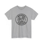 T-Shirt — 'Wander Further' Hiking Boots Graphic Tee — Outdoor Adventure Shirt