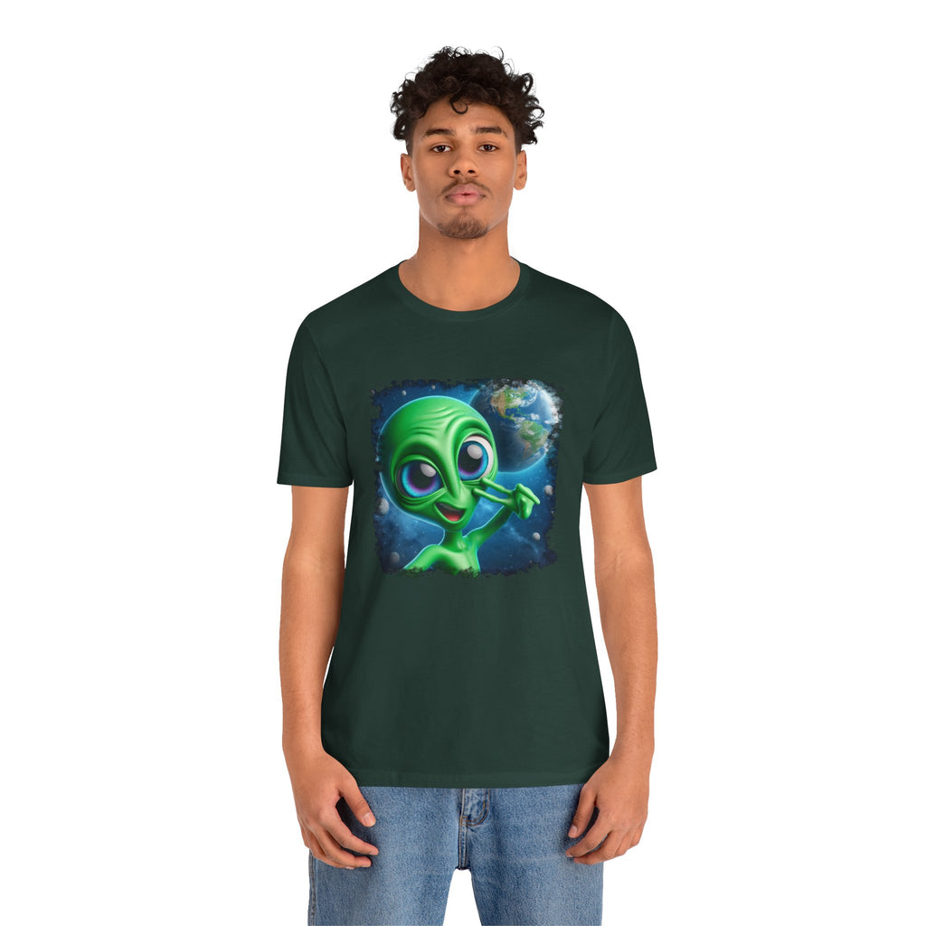 Unisex Jersey Alien Selfie Short Sleeve Tee