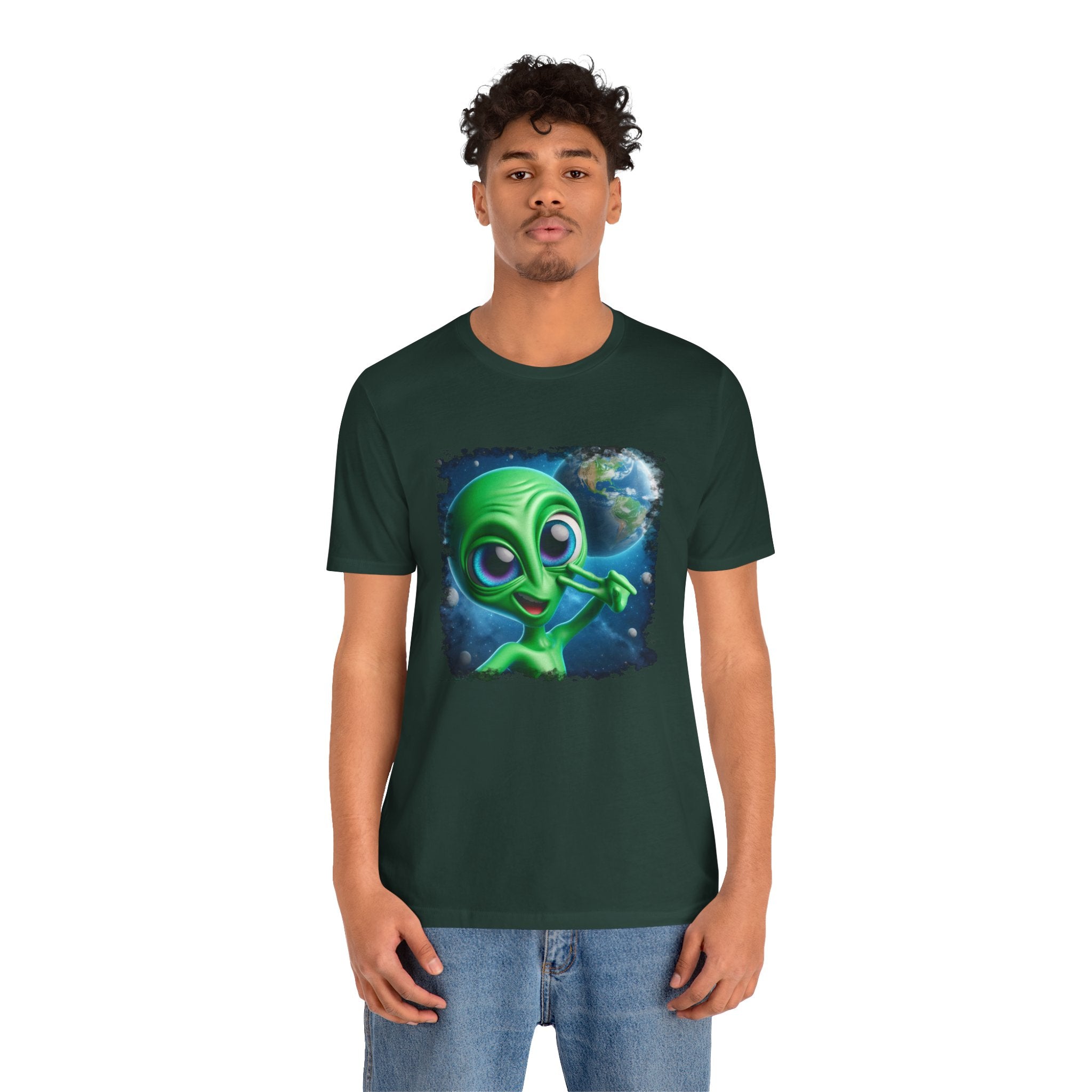 Unisex Jersey Alien Selfie Short Sleeve Tee