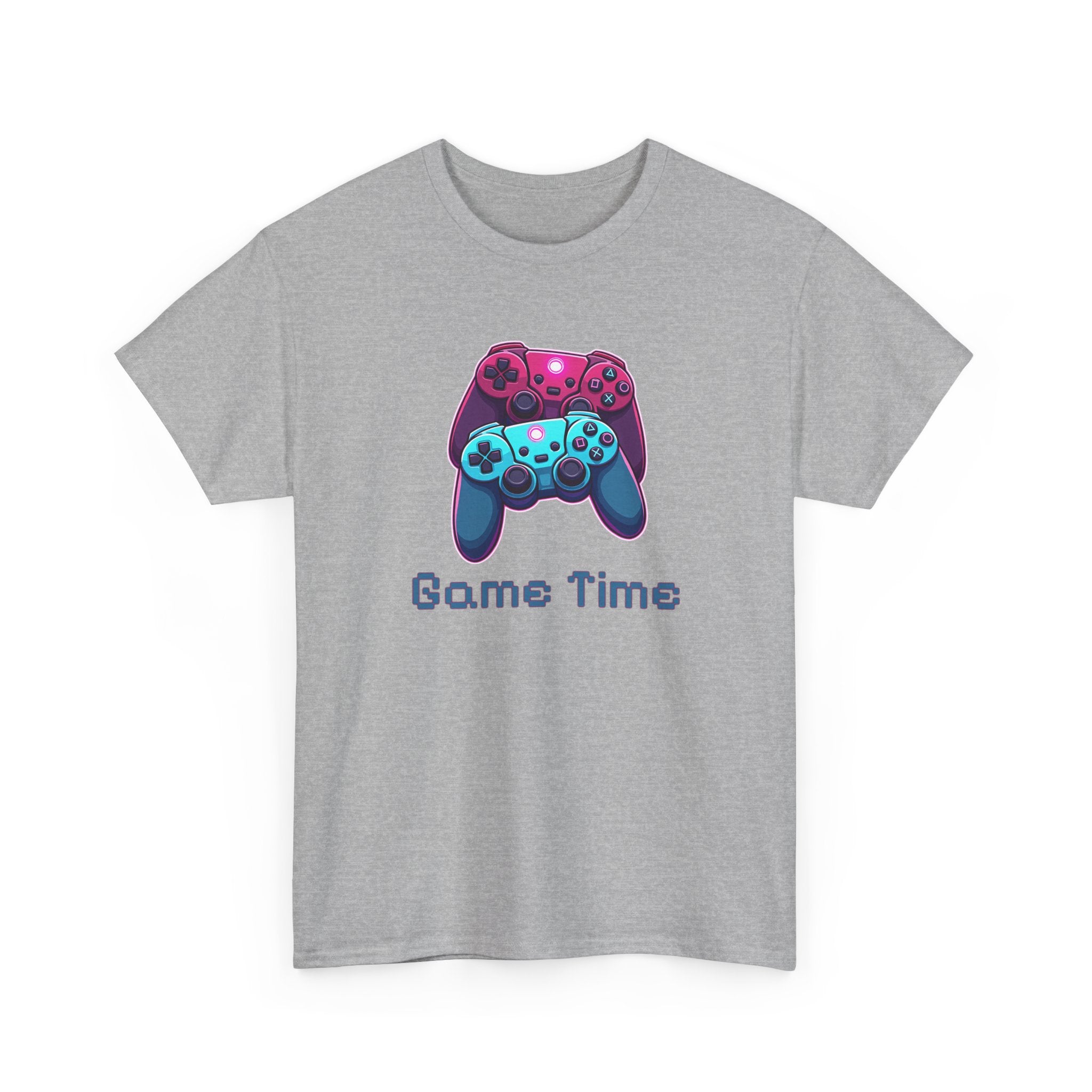 Gaming Tee - 'Game Time' Dual Controllers Graphic Shirt for Gamers