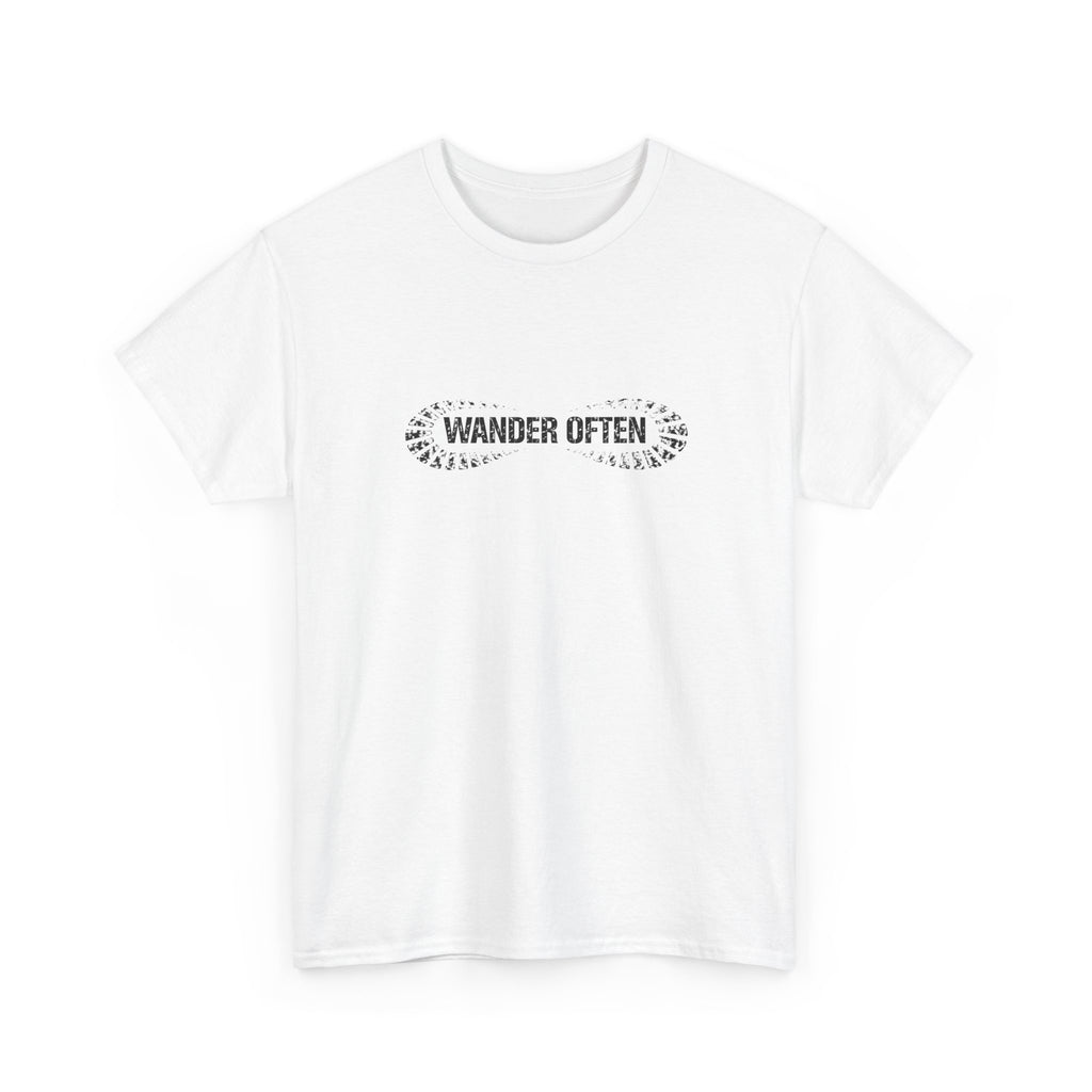 Wander Often T‑Shirt — Minimal Adventure Tee for Travelers & Hikers