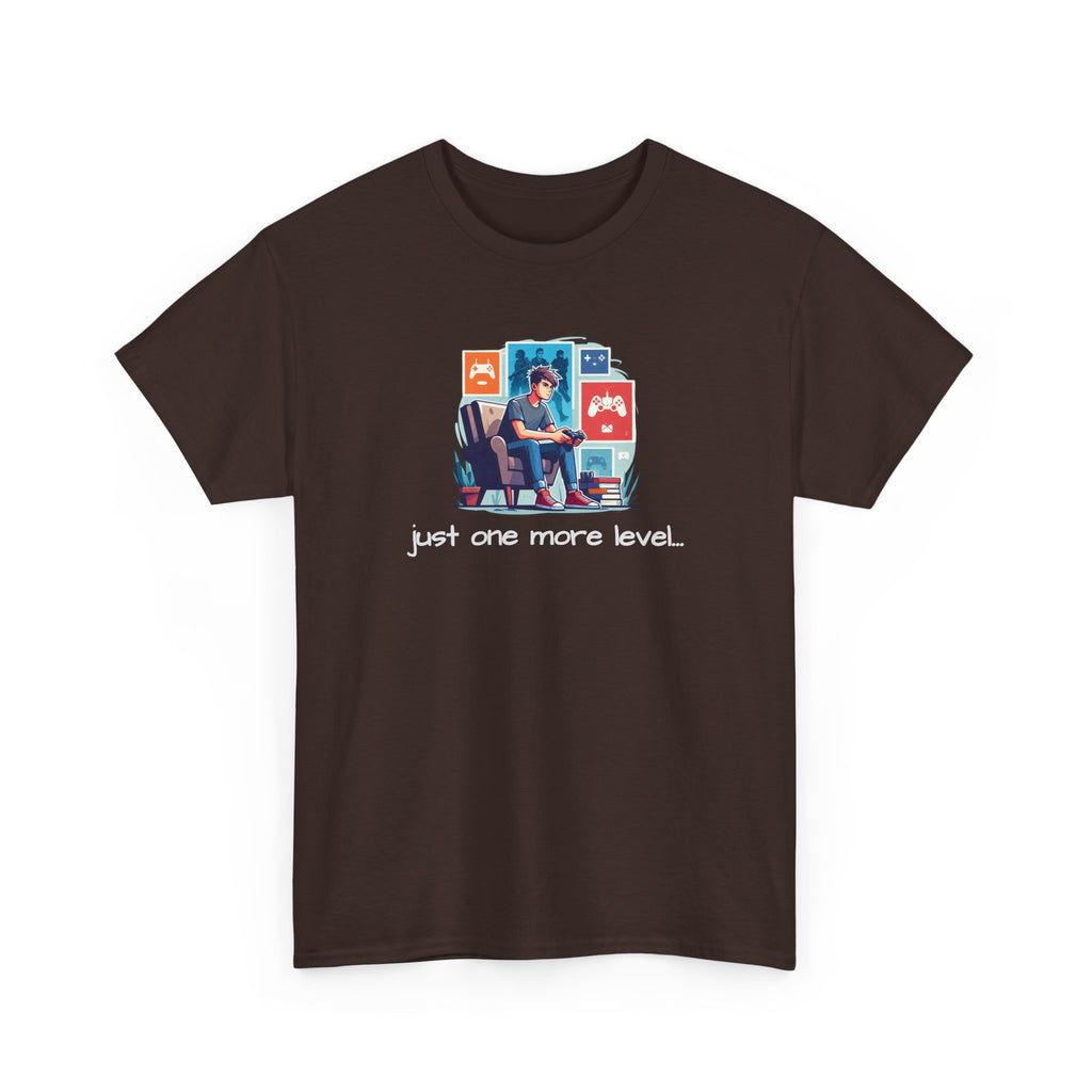 Guy Gamer Arcade T‑Shirt — "Just One More Level" Retro Video Game Tee
