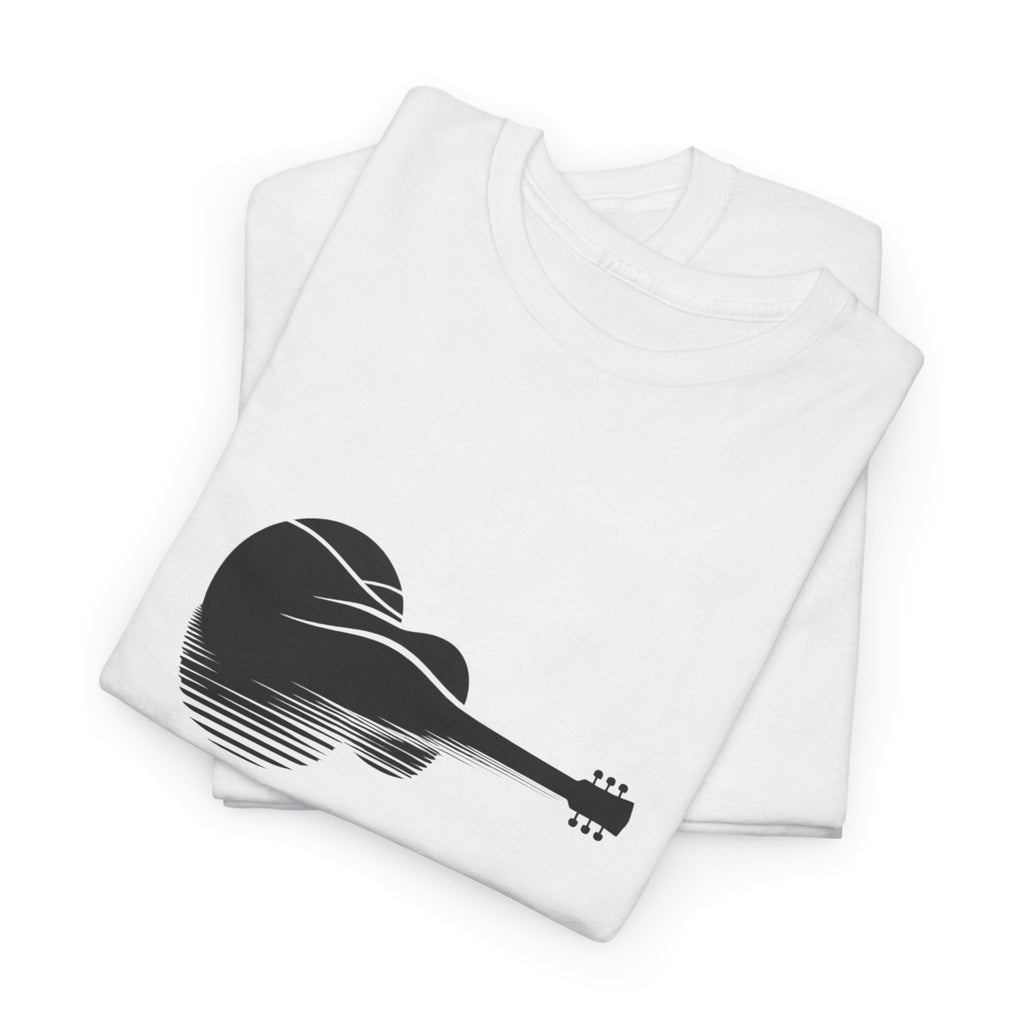 Guitar Silhouette Tee – Minimal Acoustic Music T-Shirt