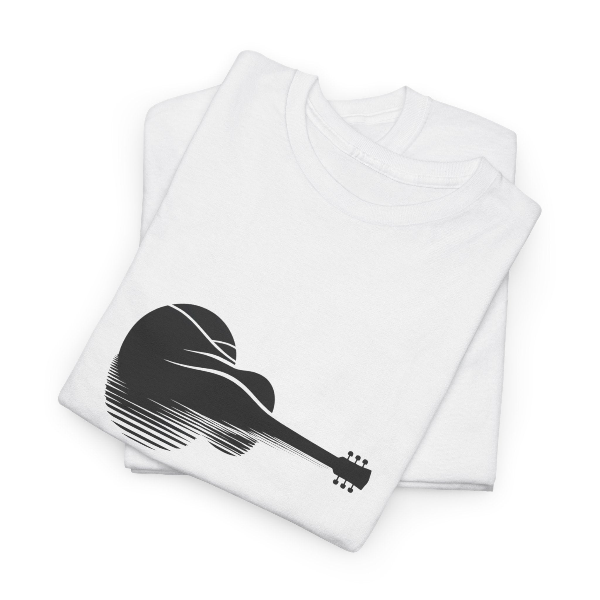 Guitar Silhouette Tee – Minimal Acoustic Music T-Shirt