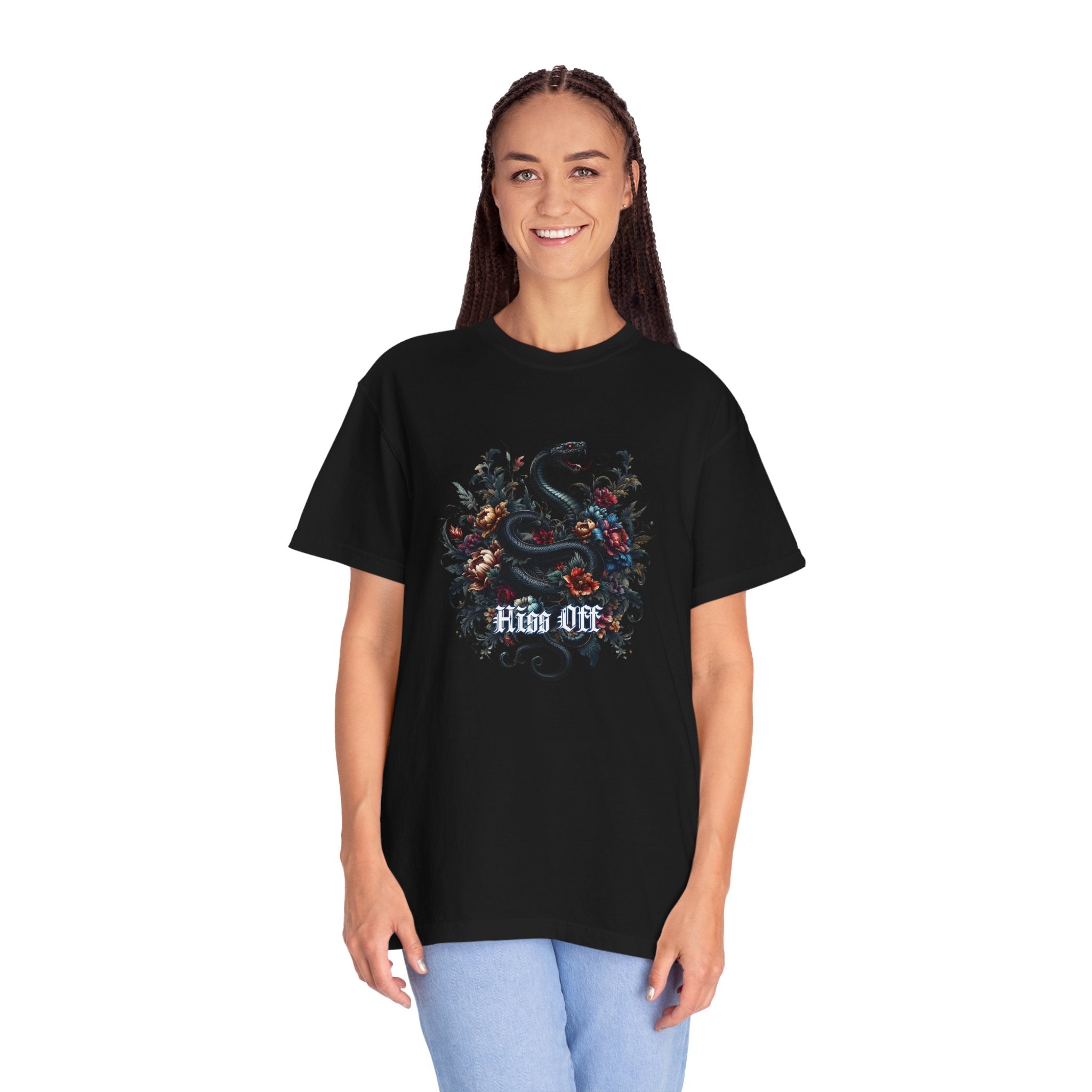 Snake Floral 'Hiss Off' T-Shirt