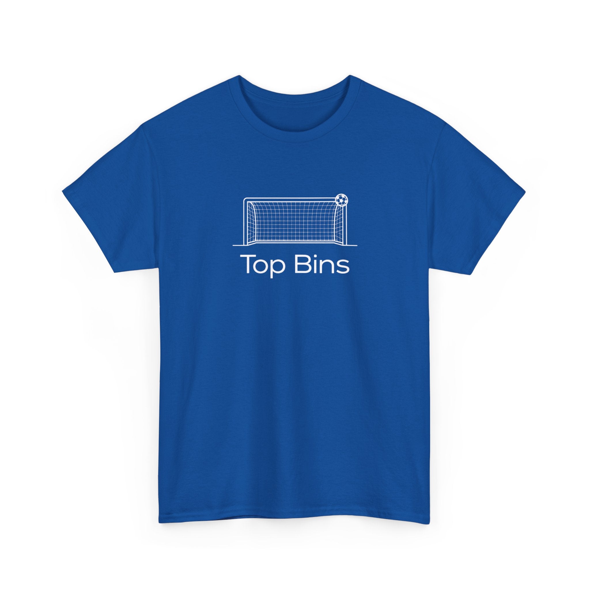 Top Bins T-Shirt – Minimal Soccer Goal Graphic Tee