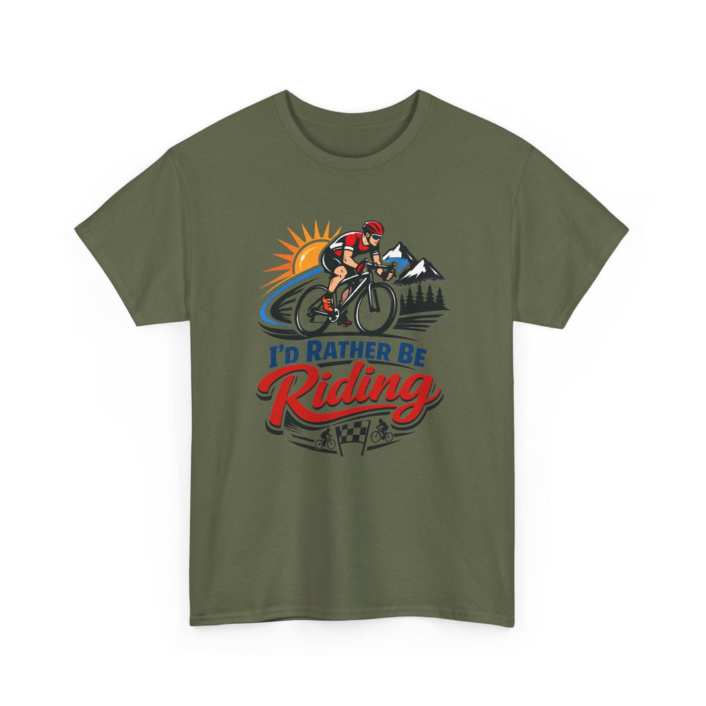 I'd Rather Be Riding T-Shirt — Cyclist Mountain Biking Tee