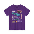 Gen Z Graphic Tee — Trendy Sticker-Style Words Design