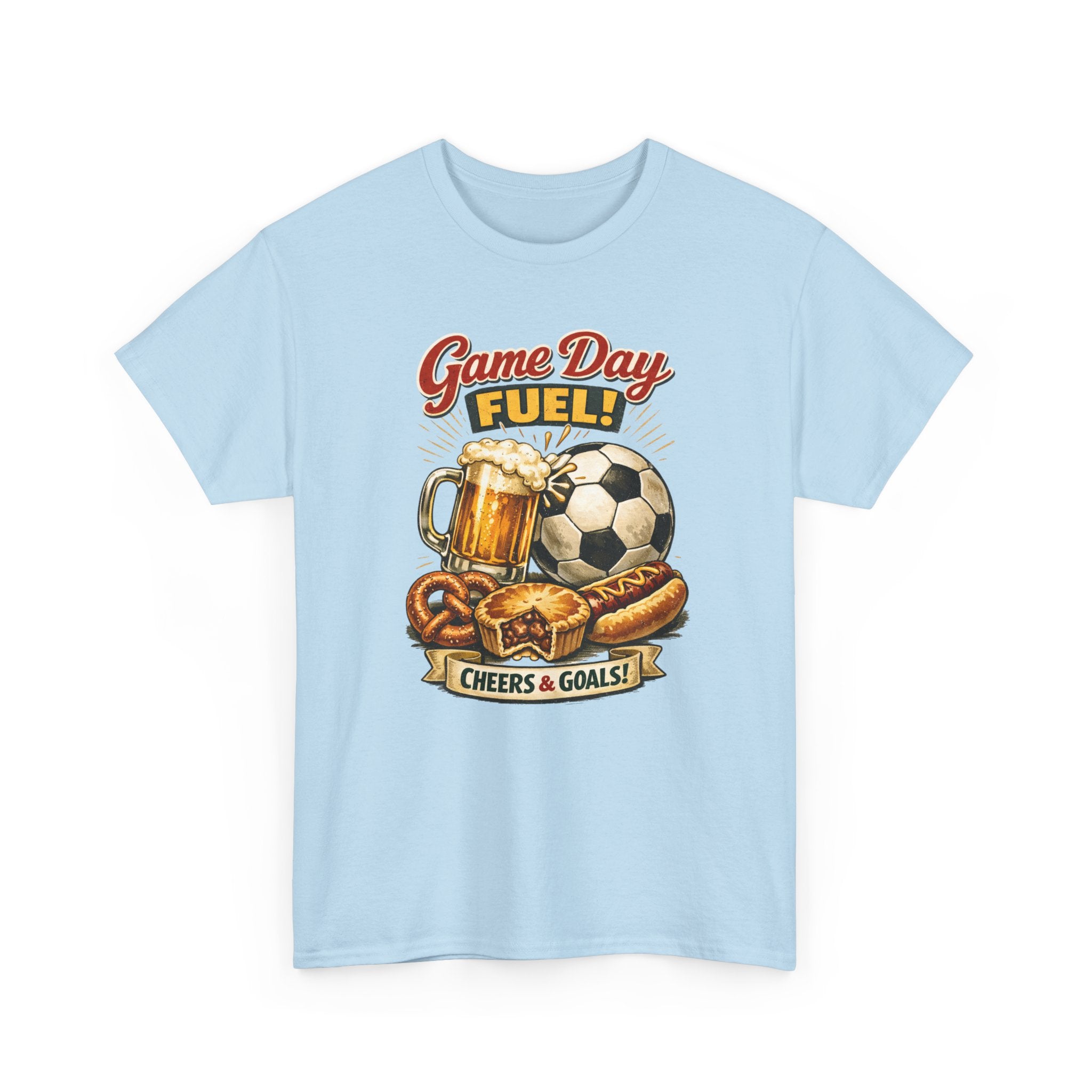 Game Day Fuel Soccer T-Shirt — Cheers & Goals Snack & Beer Graphic Tee