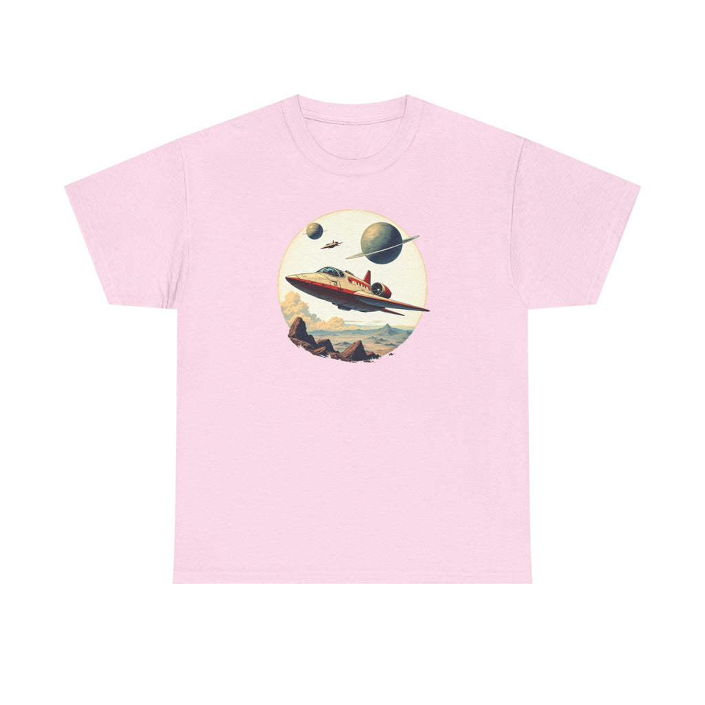 Retro Space T‑Shirt — Vintage Sci‑Fi Rocket Tee