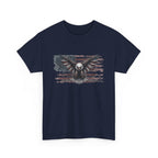 Patriotic Eagle T-Shirt — Distressed American Flag Graphic