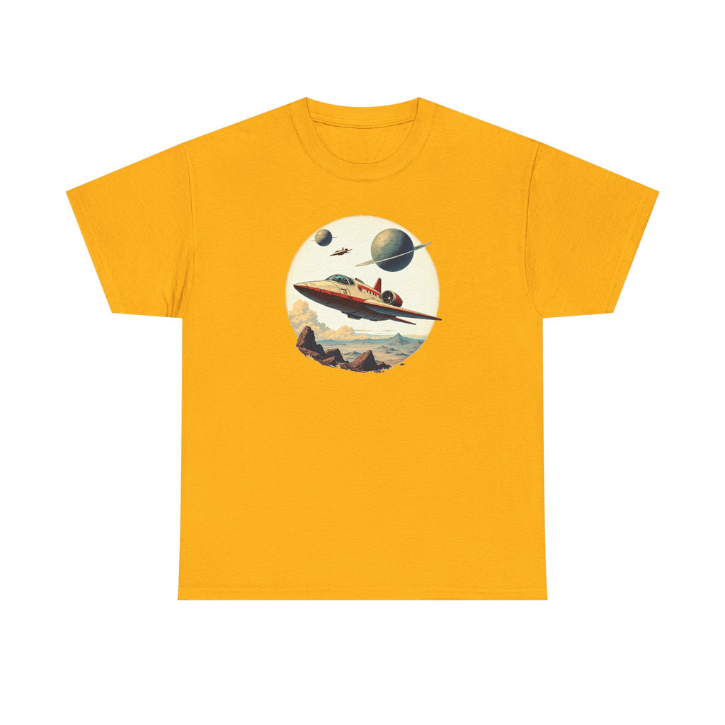 Retro Space T‑Shirt — Vintage Sci‑Fi Rocket Tee