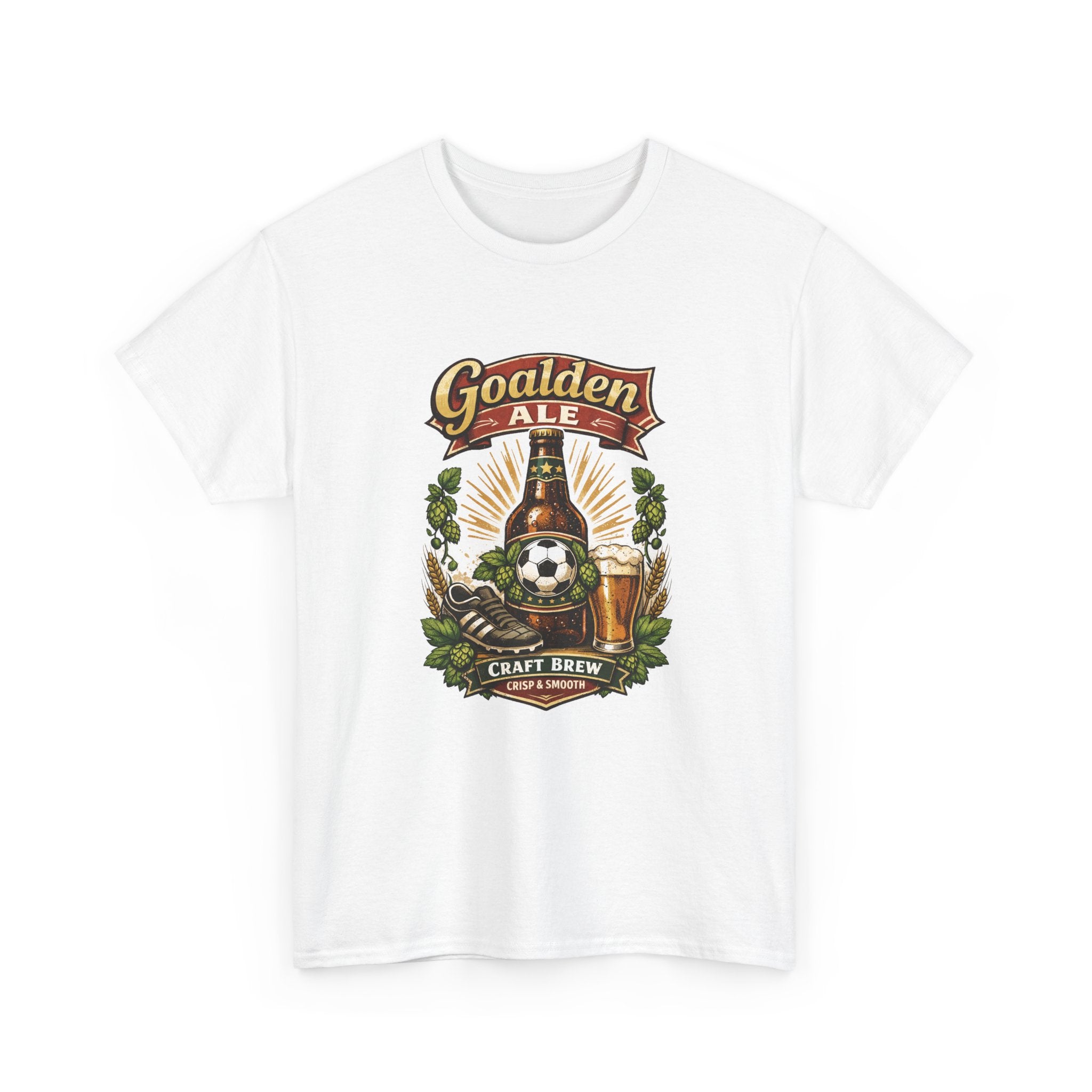 Goalden Ale Craft Beer And Soccer T-Shirt — Vintage Brewery Design