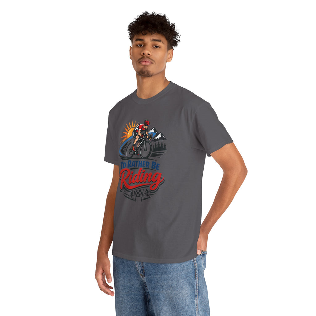 I'd Rather Be Riding T-Shirt — Cyclist Mountain Biking Tee